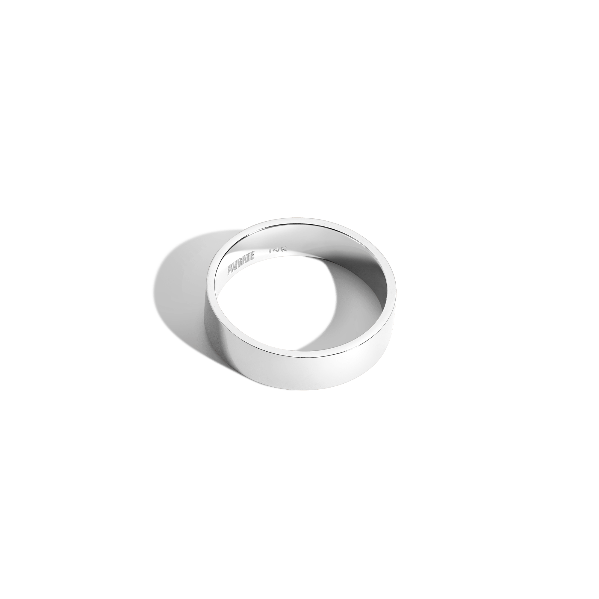 Modern Cigar Band Vermeil White Gold 14K White Gold 18K White Gold