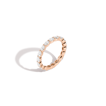 Horizontal Oval Diamond Eternity Ring 14k 18k Rose Gold First Lab-grown Natural First