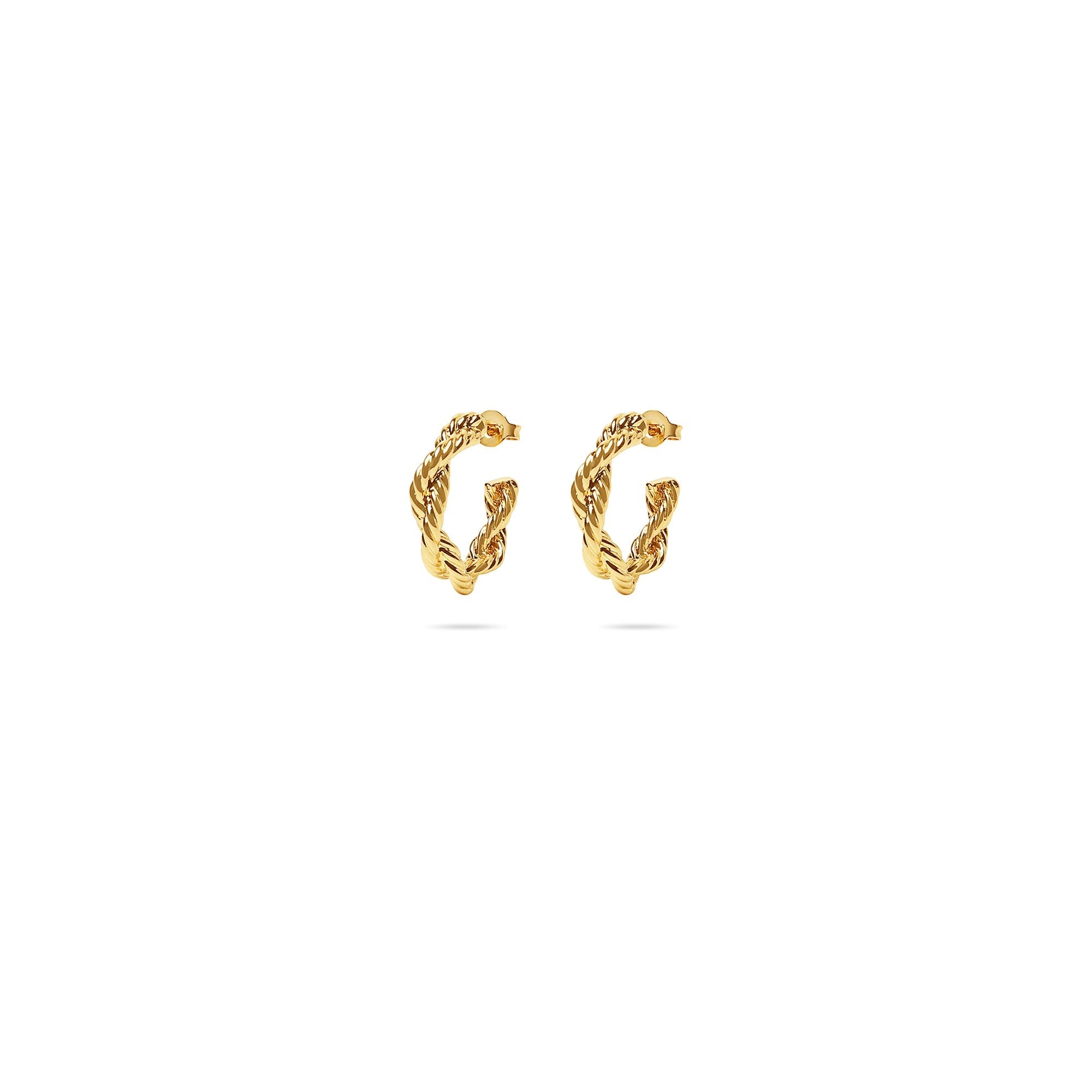 The Rope Hoops (Emily Didonato X Argento Vivo) | 18K Yellow Gold-Plated