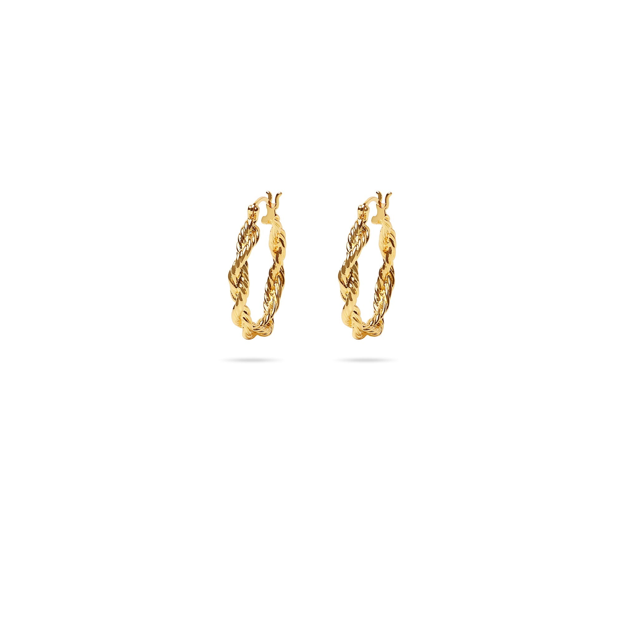 The Textured Rope Earrings (Emily Didonato X Argento Vivo) | 18K Yellow Gold-Plated
