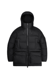 Alta Long Puffer Cargo Jacket | Black Grain