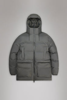 Alta Long Puffer Cargo Jacket | Grey