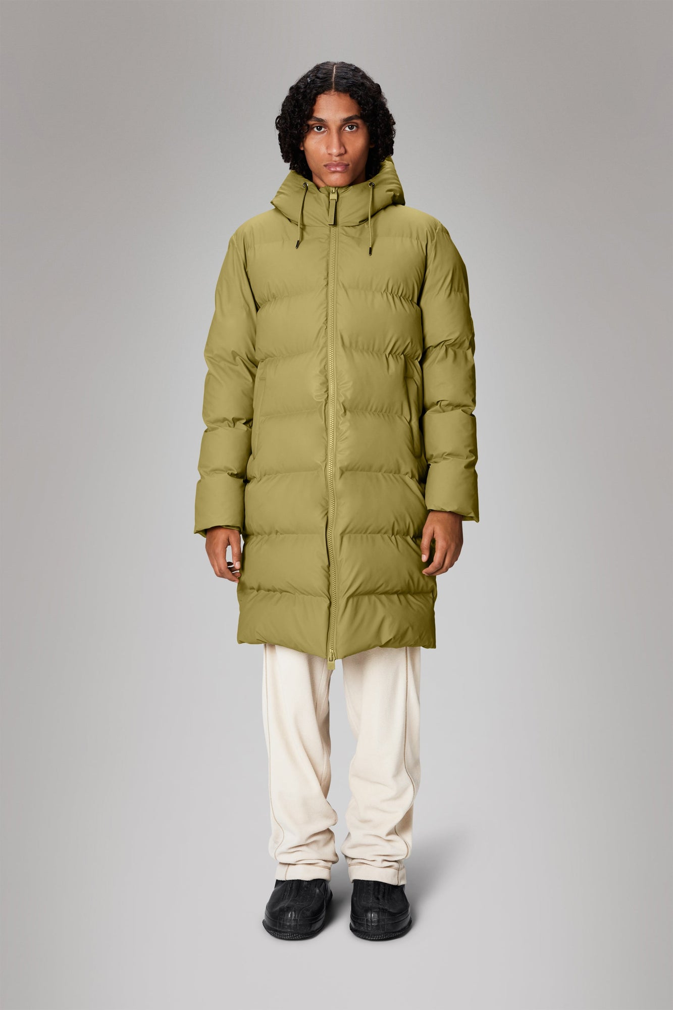 Alta Longer Puffer Jacket | Khaki