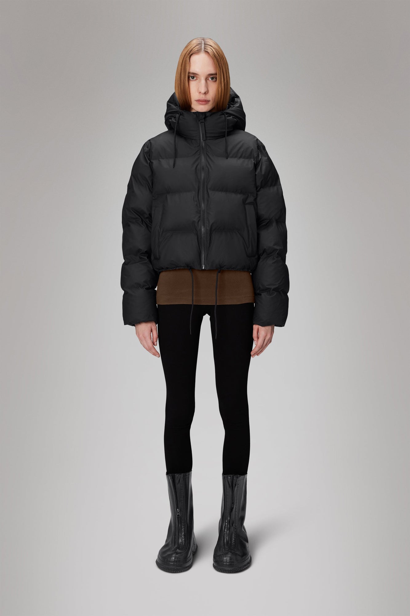 Alta Short Puffer Jacket | Black