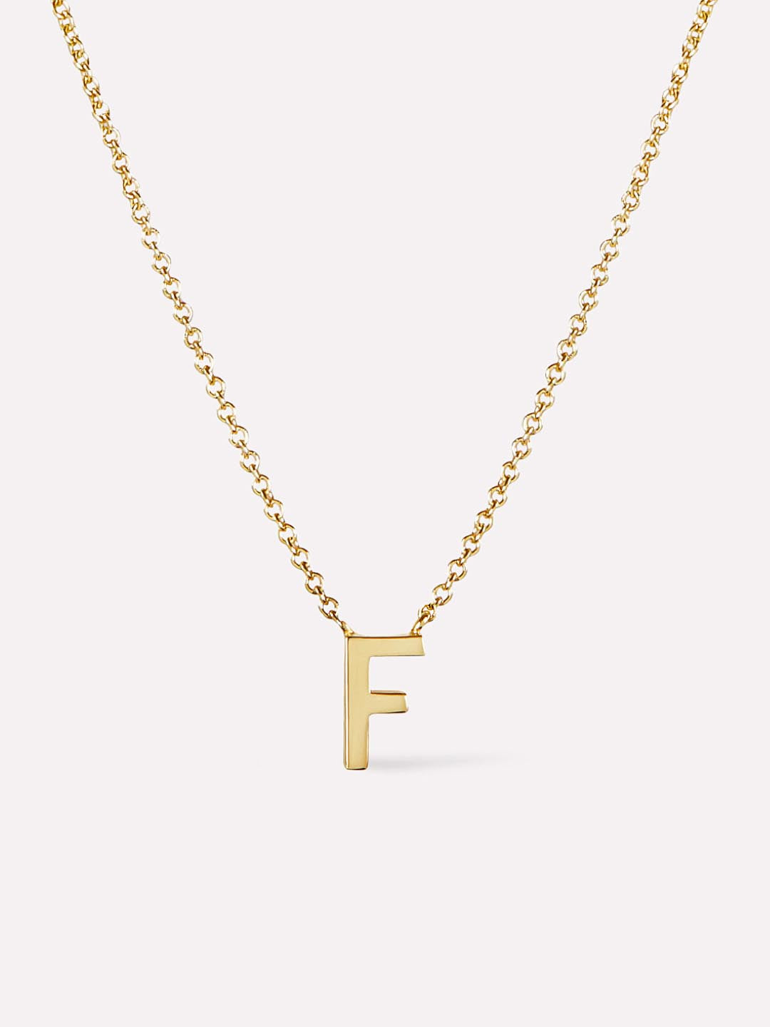 Gold Initial Necklace - Letter Necklace | 14K Gold on Sterling Silver