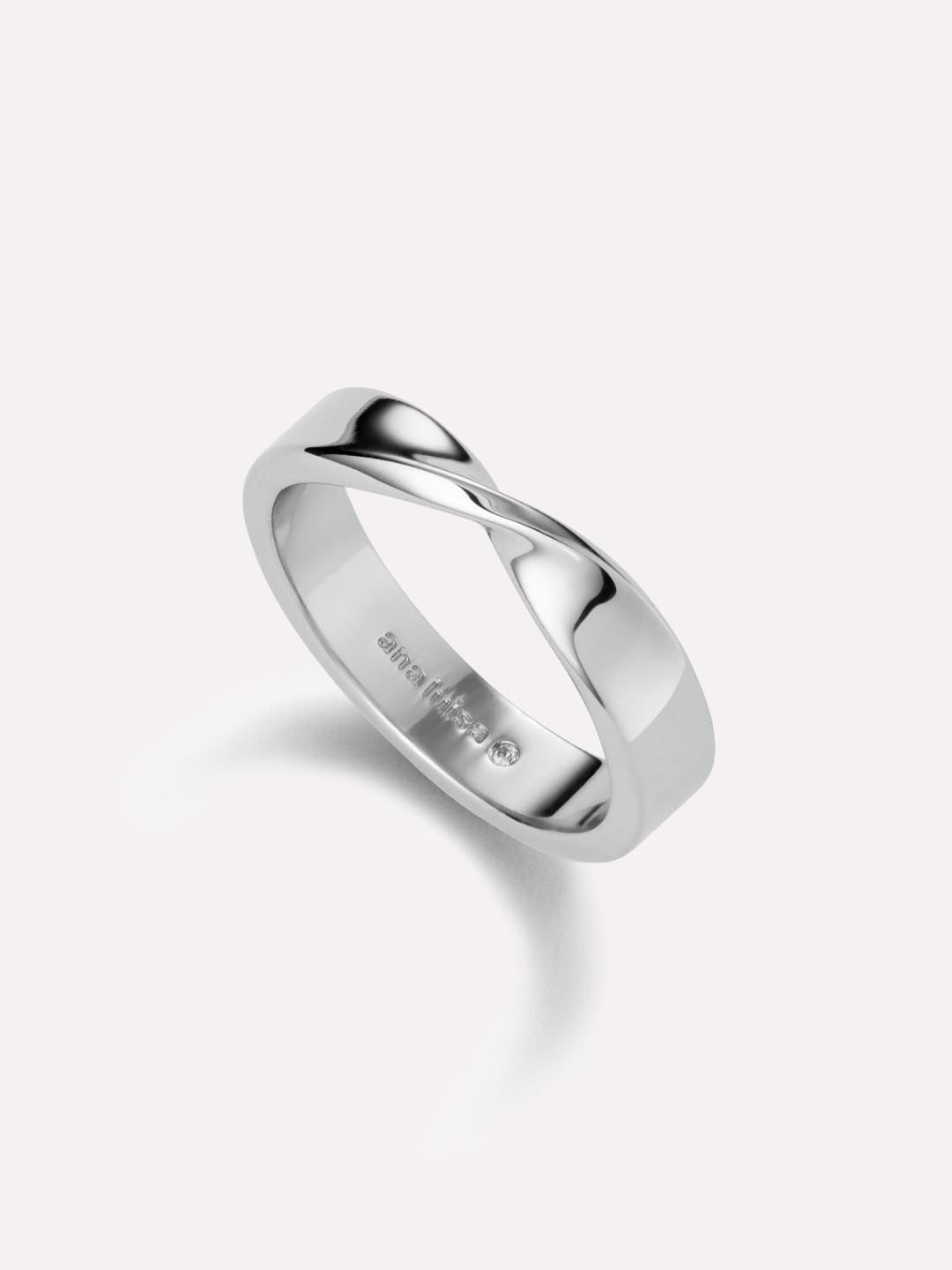 Eliora Band Ring | Rhodium on Brass