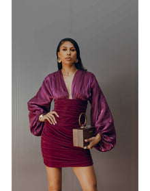 Anida Mini Dress | Maroon