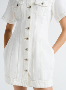 Ollie Dress | White Denim