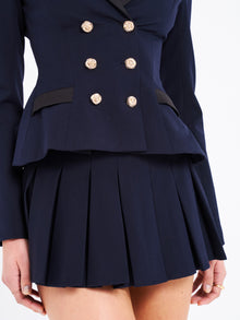 Nasya Pleated Mini Skort | Navy Blue