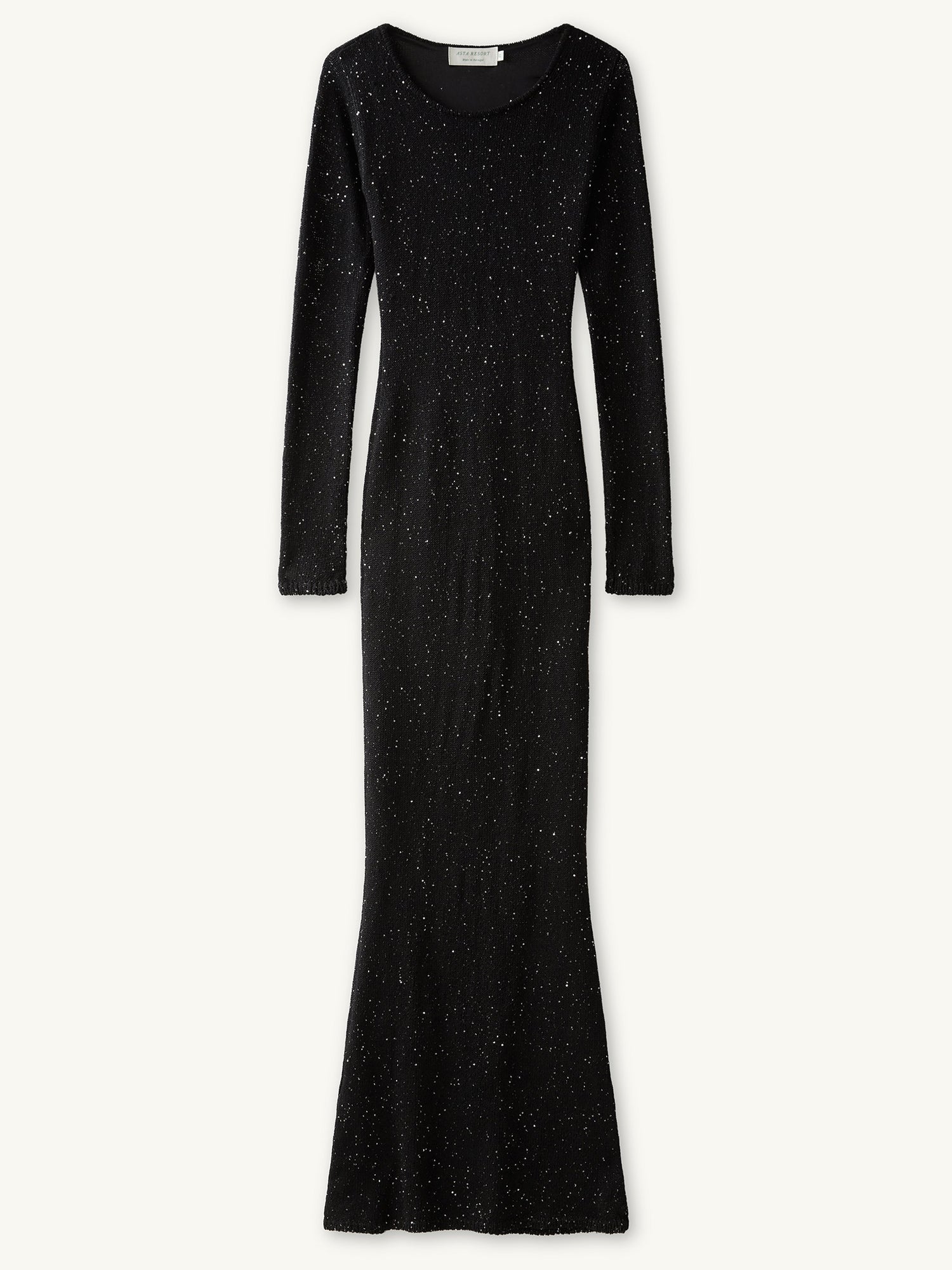Natalia Longsleeve Dress | Black/Silver Sequin