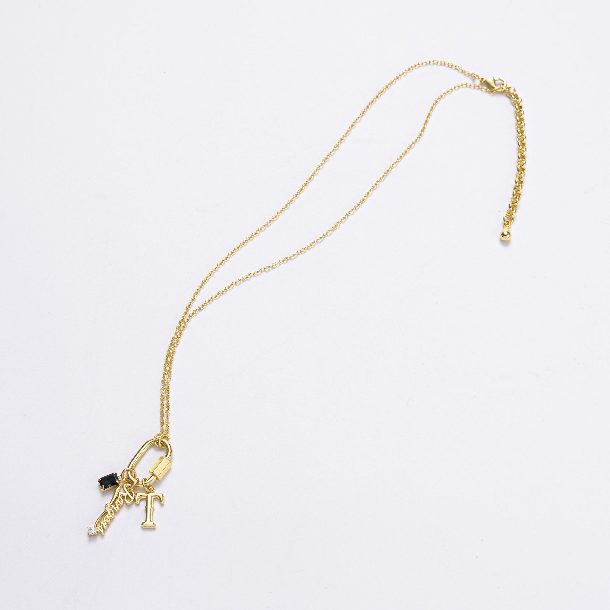 Bijoux Sport by Luv Aj MLB Logo Charm Carabiner Necklace | Texas Rangers | Gold