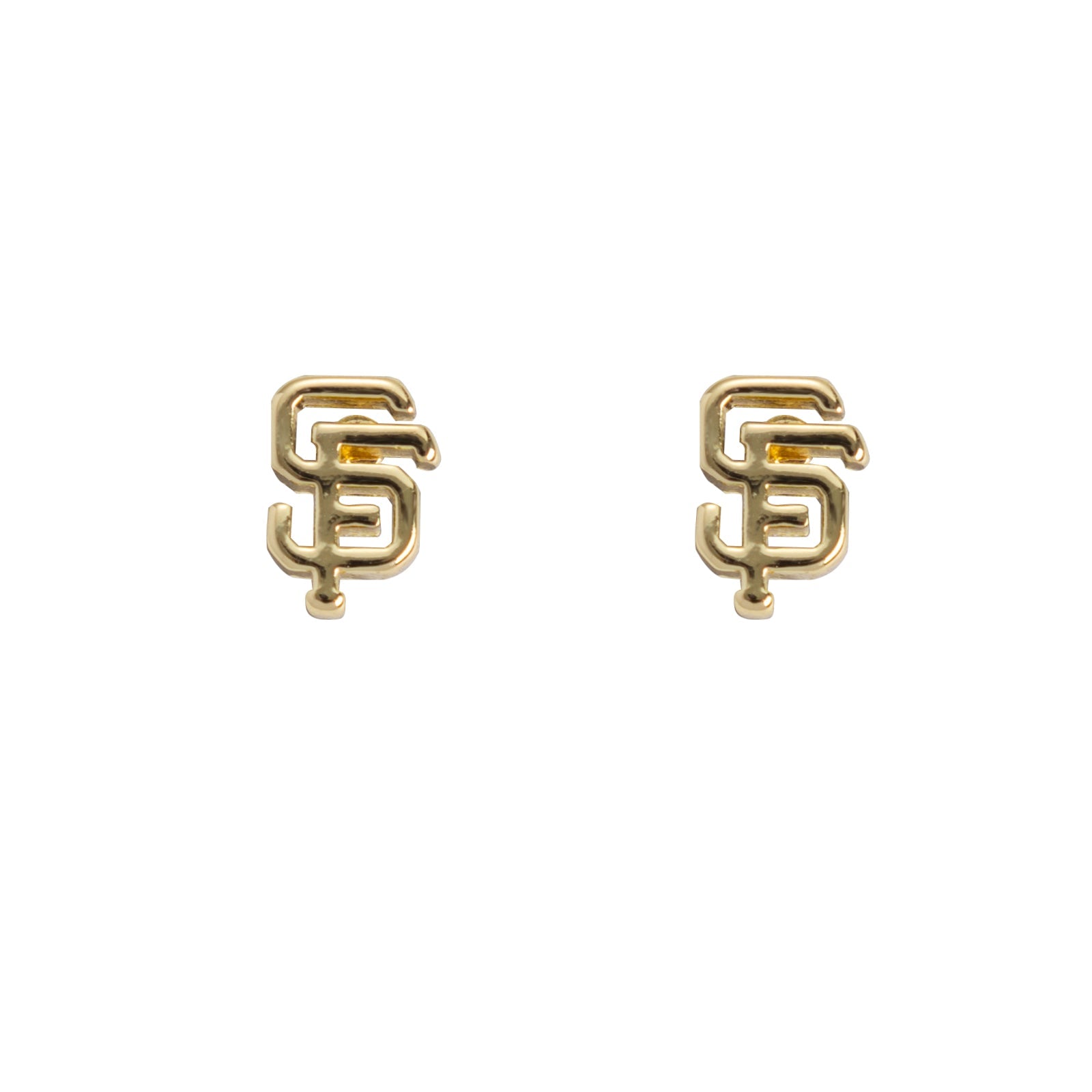 Bijoux Sport by Luv Aj MLB Logo Stud Earrings | San Francisco Giants | Gold