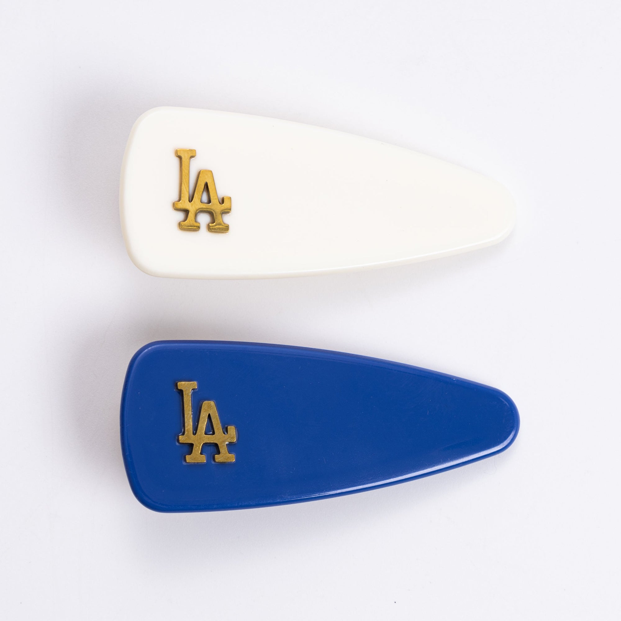 Bijoux Sport by Luv Aj MLB Mini Logo Hair Clip Set | Set of 2 Hair Clips | Los Angeles Dodgers
