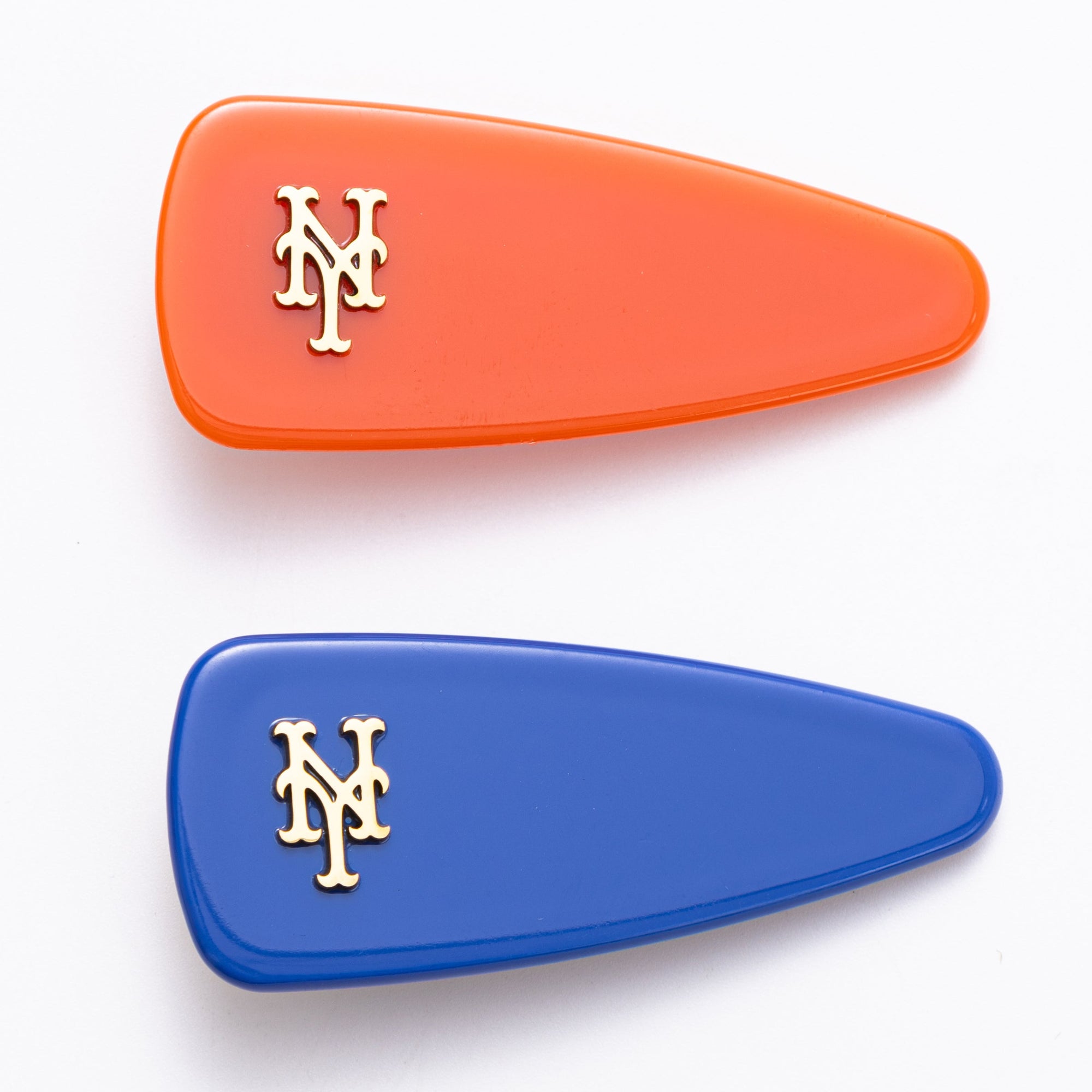 Bijoux Sport by Luv Aj MLB Mini Logo Hair Clip Set | Set of 2 Hair Clips | New York Mets
