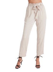 Belted Trouser - Ivory Champagne