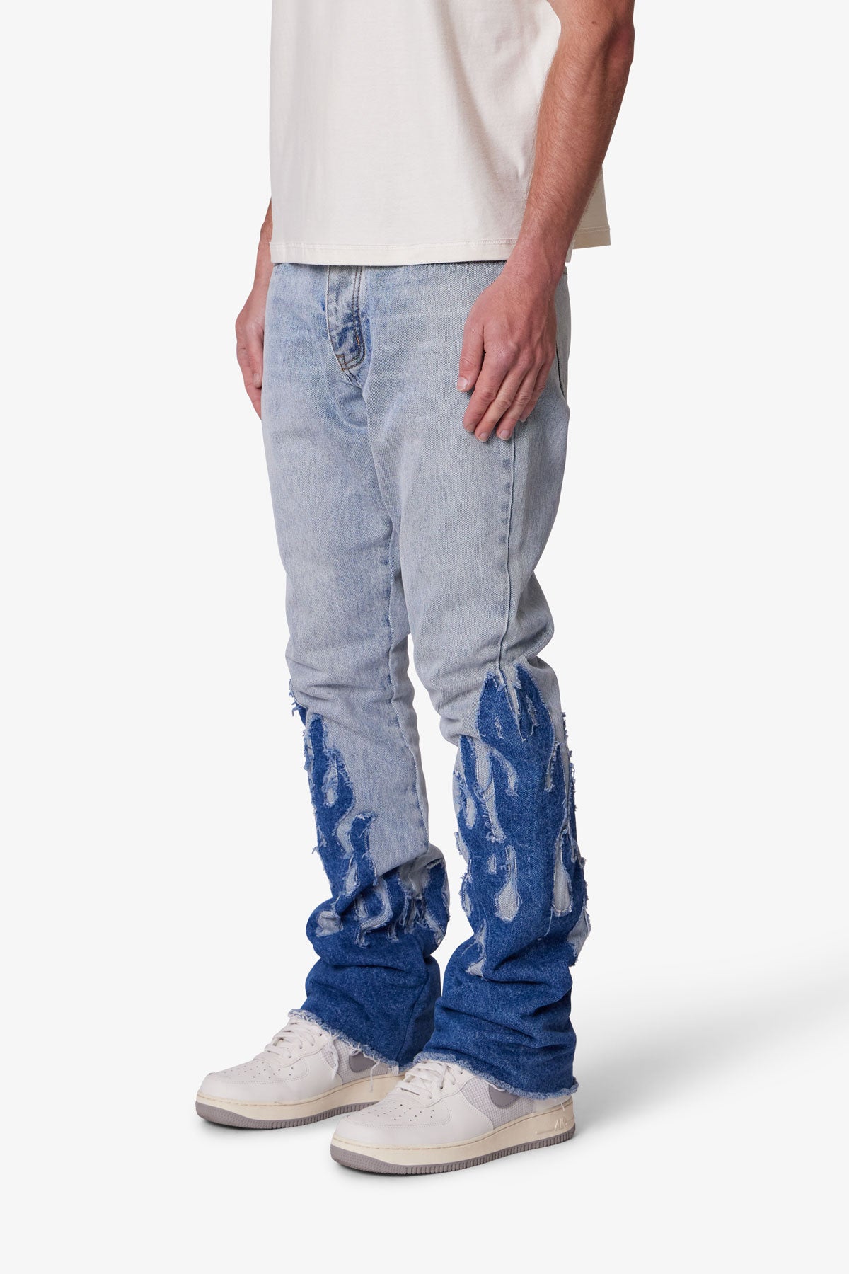 B556 Flame Flare Denim | Blue