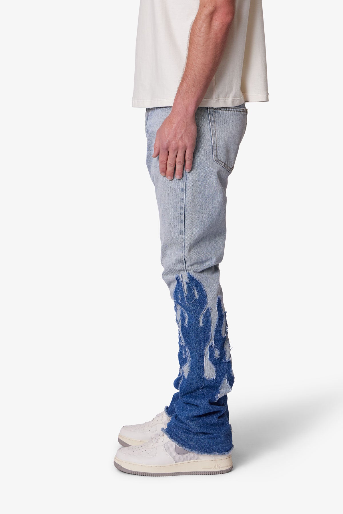 B556 Flame Flare Denim | Blue