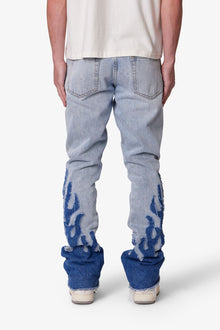 B556 Flame Flare Denim | Blue