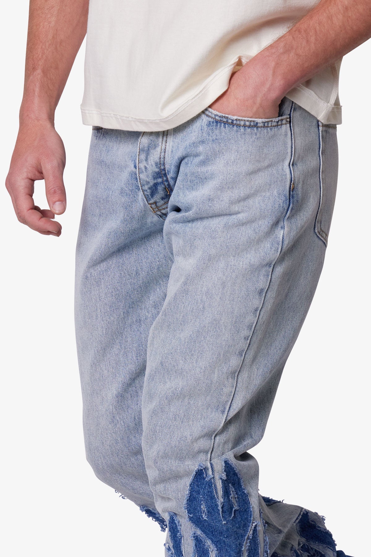 B556 Flame Flare Denim | Blue