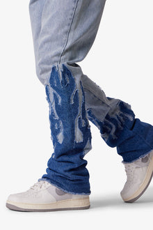 B556 Flame Flare Denim | Blue