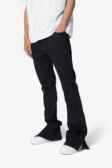 B583 Stretch Snap Flare Denim | Black