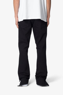 B583 Stretch Snap Flare Denim | Black