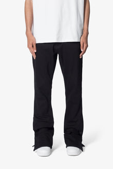 B583 Stretch Snap Flare Denim | Black