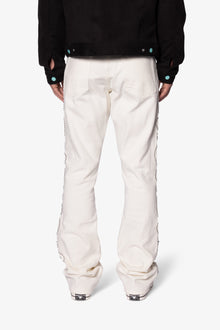 B660 Paisley Stud Flare Pants | Ivory