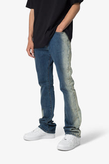 B674 Spray Flared Denim | Blue