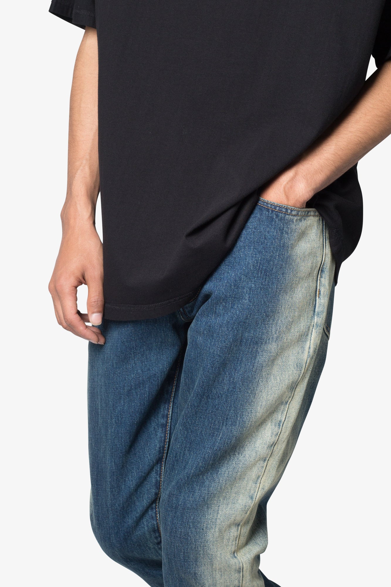 B674 Spray Flared Denim | Blue