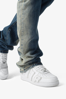 B674 Spray Flared Denim | Blue