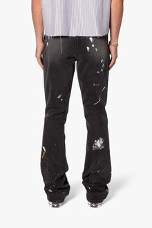 B679 Worn In Painted Pants | Washed Black