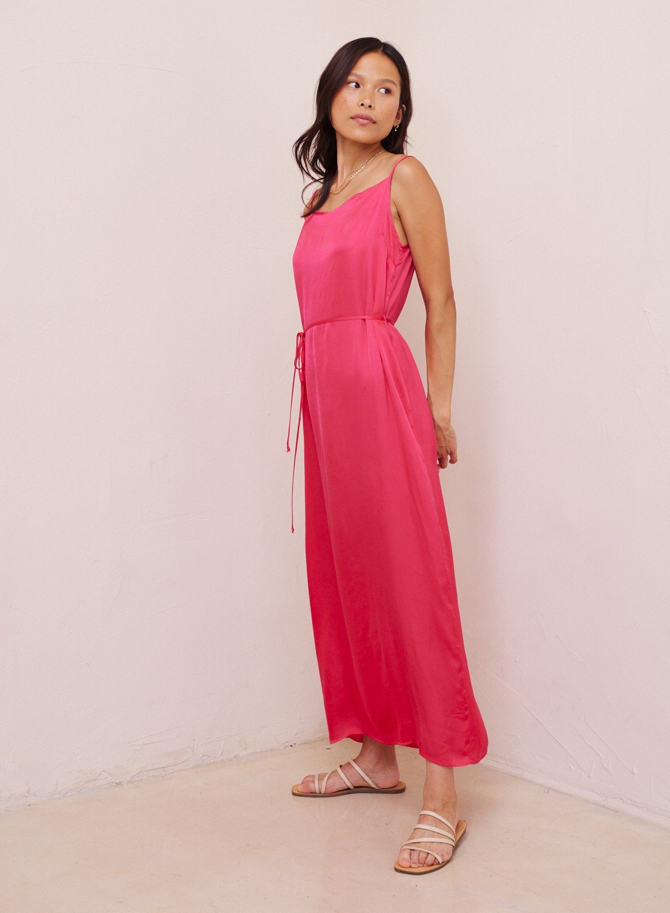 Cowl Neck Maxi Dress | Havana Pink