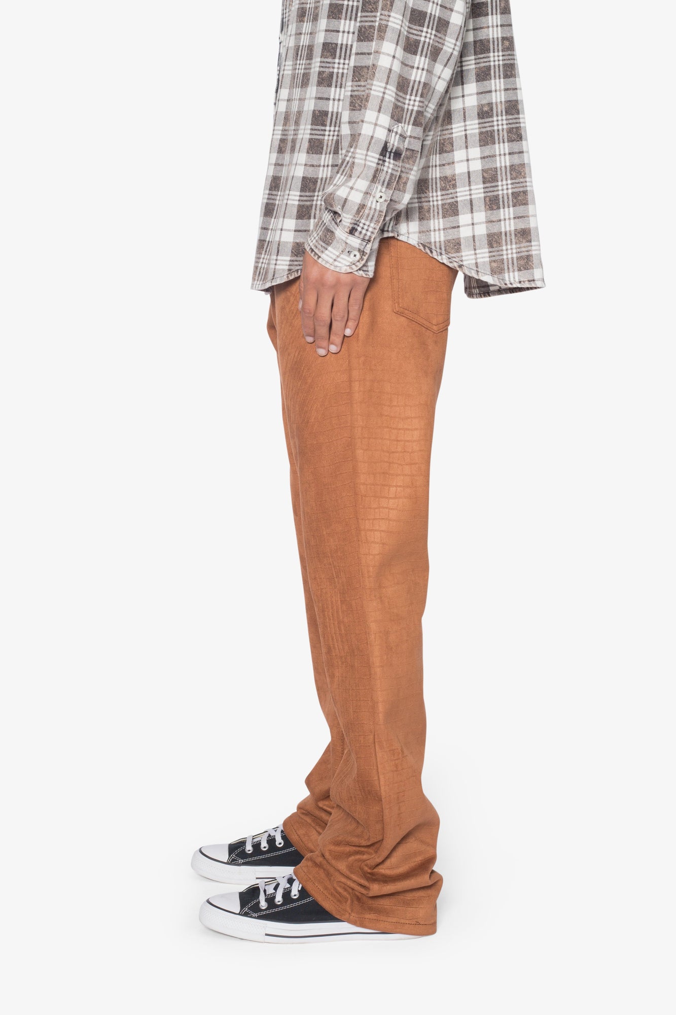 B692 Dusty Croc Flare Pants | Brown