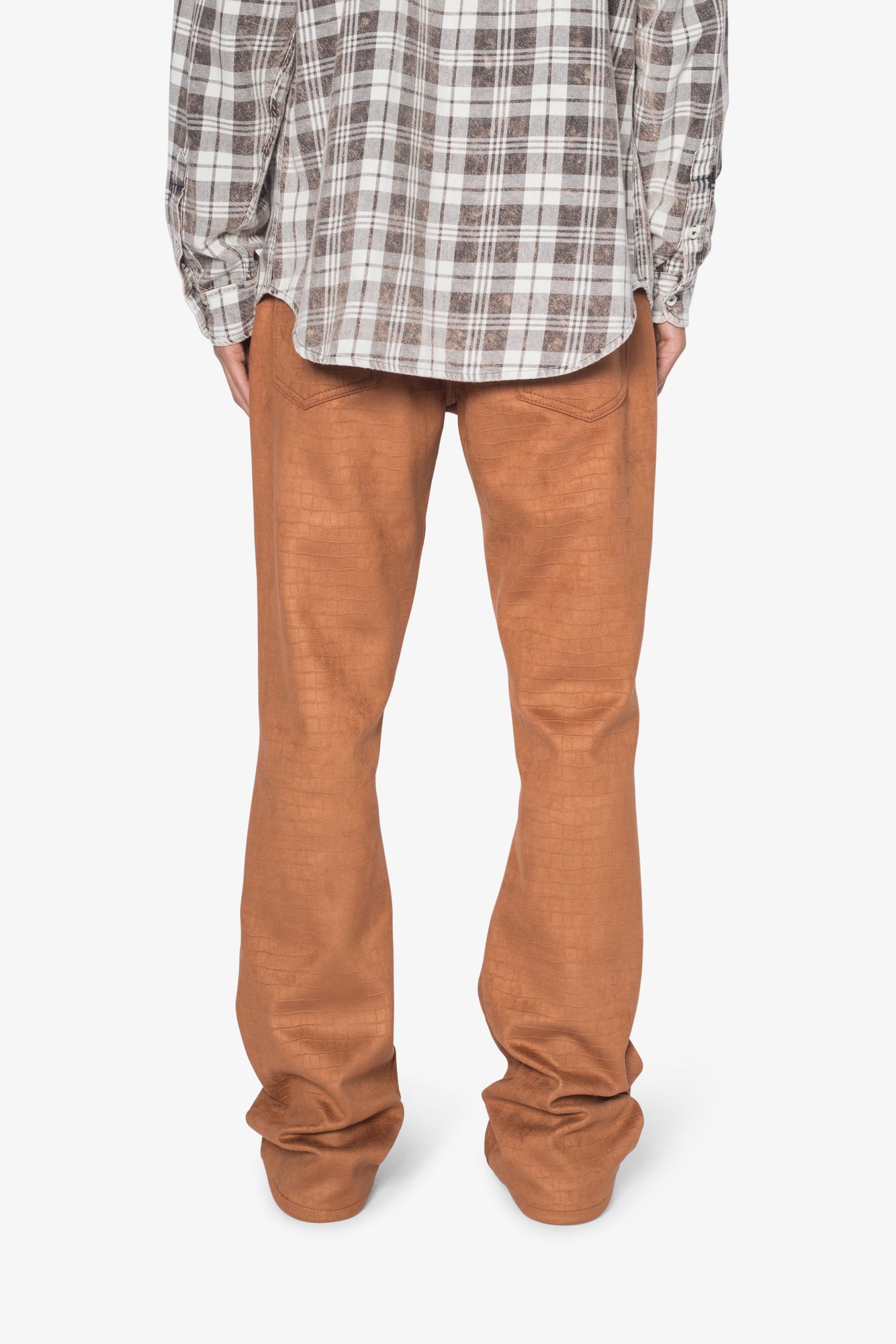 B692 Dusty Croc Flare Pants | Brown