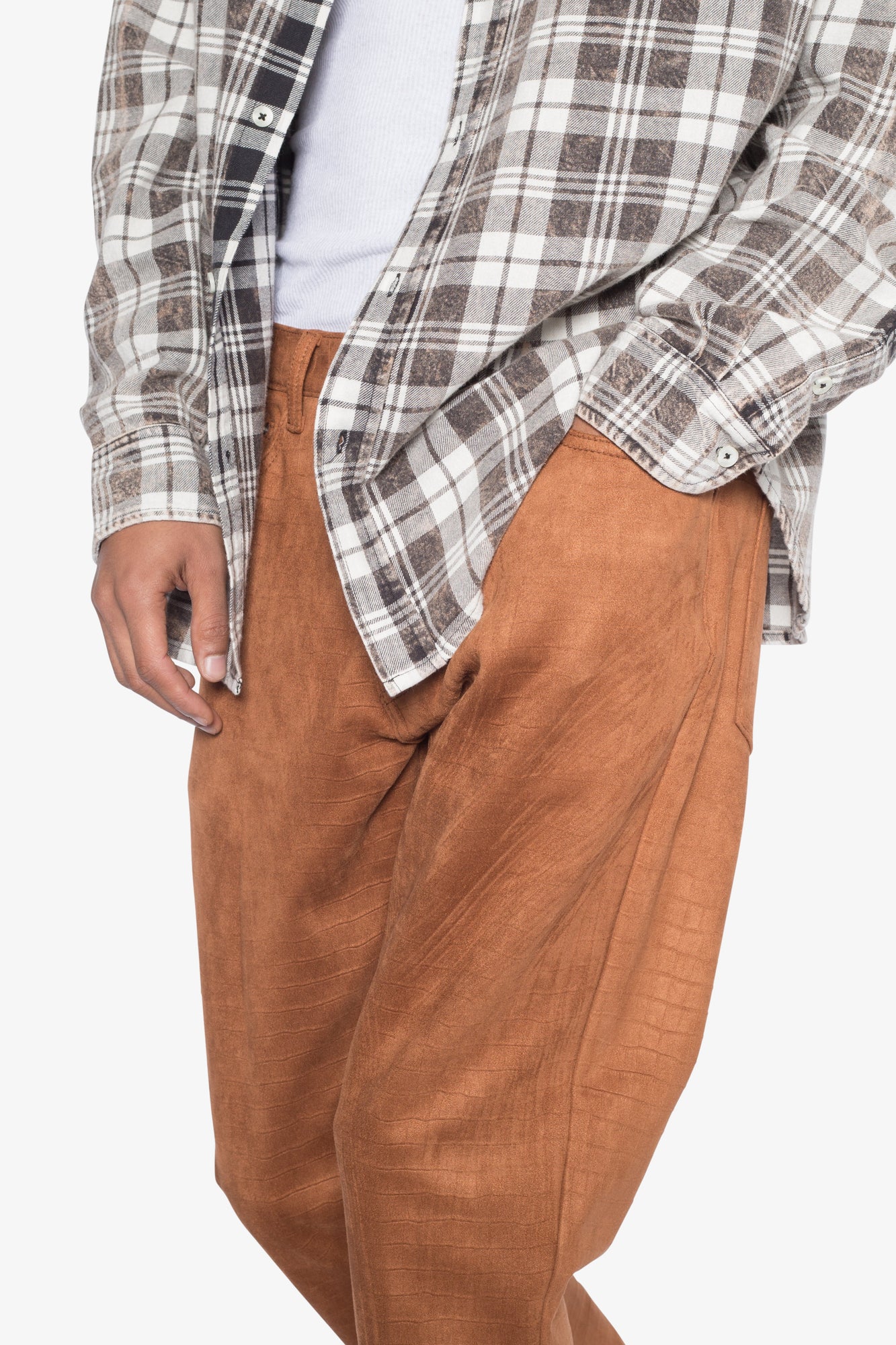 B692 Dusty Croc Flare Pants | Brown