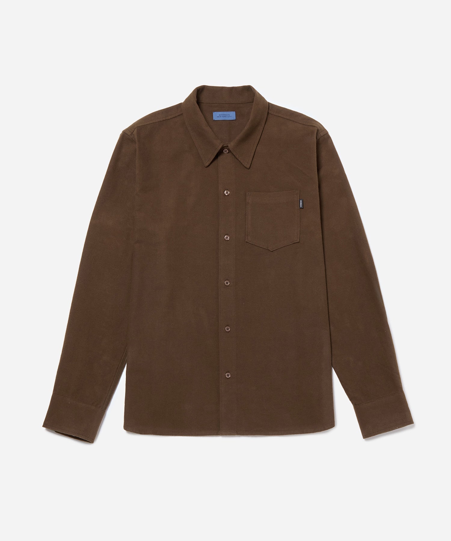 Coffee Bean | Broome Flannel Long Sleeve Shirt