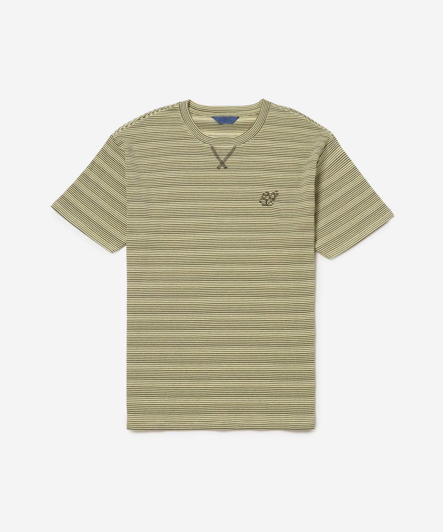 French Vanilla | Striped Waffle Relaxed SS Tee