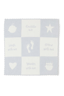 Baby | CozyChic Cuddle Receiving Blanket | Blue/Pearl