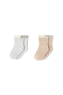 Baby | CozyChic Ultra Lite Bee Sock Set | Stone/Blue