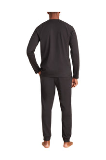 Mens | Malibu Collection Pima Jersey Long Sleeve Henley | Black