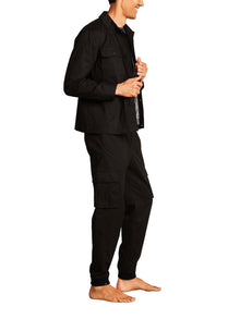 Mens | Malibu Collection Cotton Twill Shirt Jacket | Black