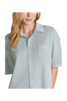 Womens | Cozyterry Button Down Shirt | Beach Glass