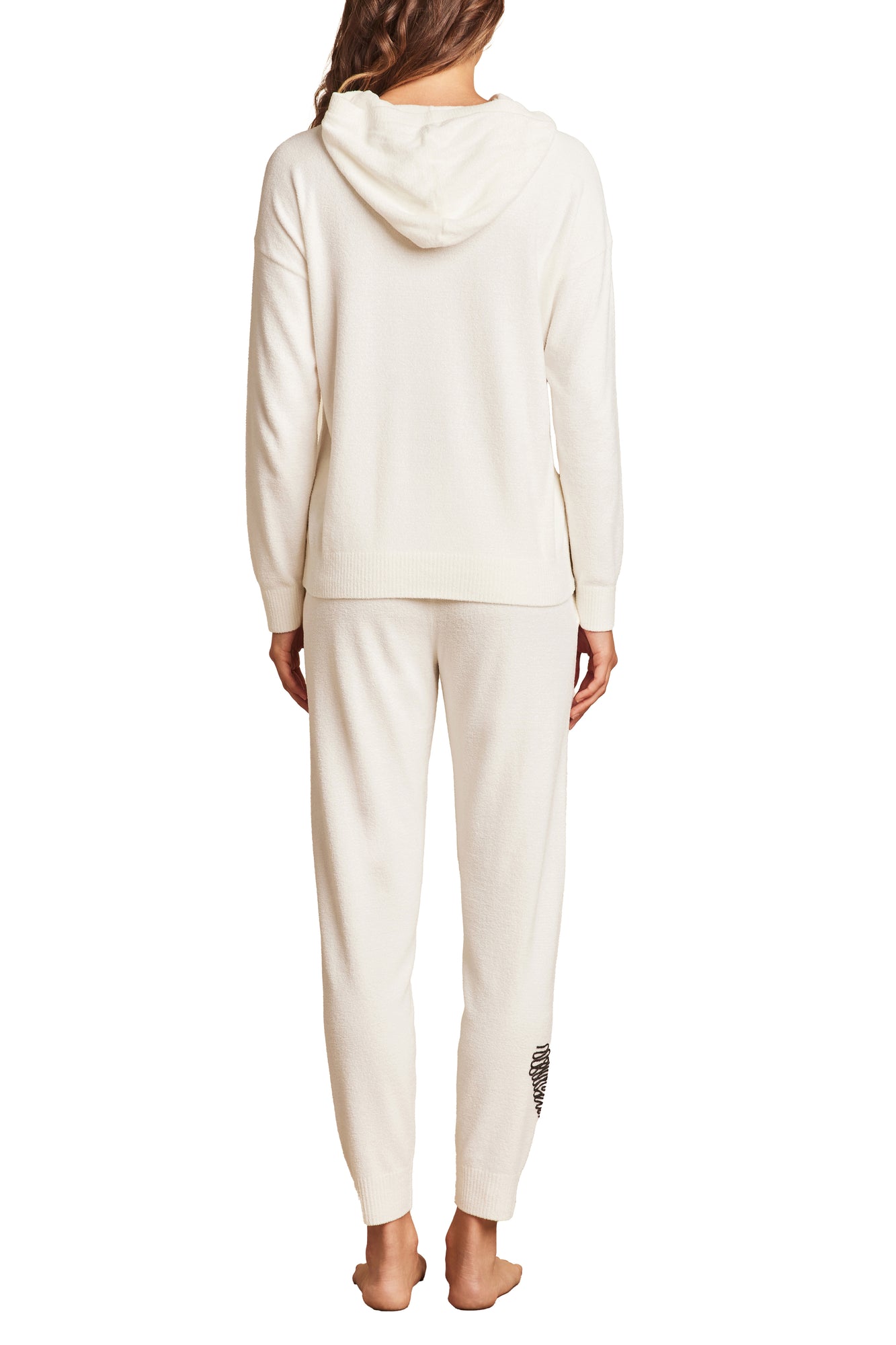 Womens | CozyChic Ultra Lite Embroidered Heart Hoodie | Pearl/Carbon