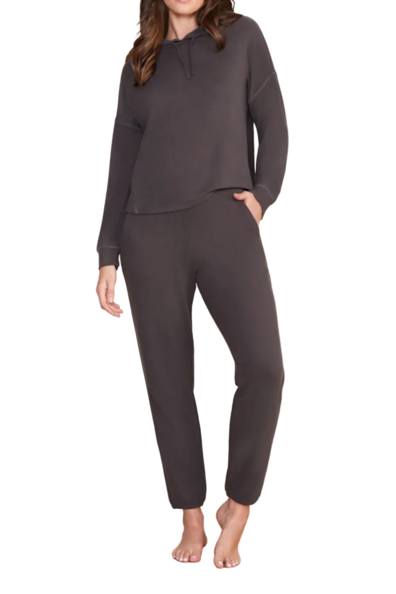 Womens | Malibu Collection Butter Fleece Pullover | Heathered Carbon