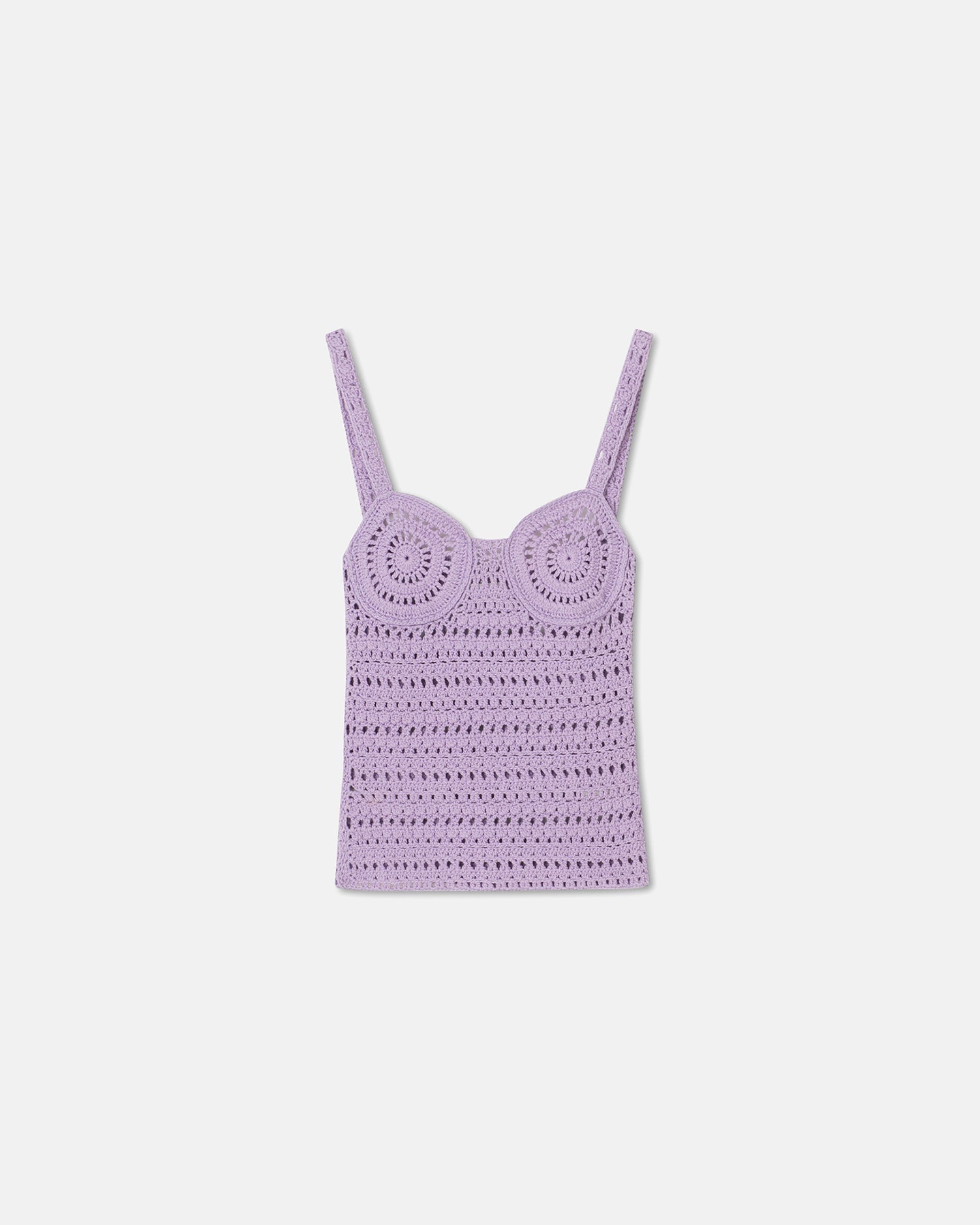 Bernou Crochet-Knit Top | Lilac