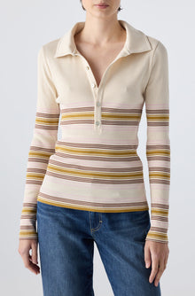 AMO Denim | Desiree Tee in Bone Multi