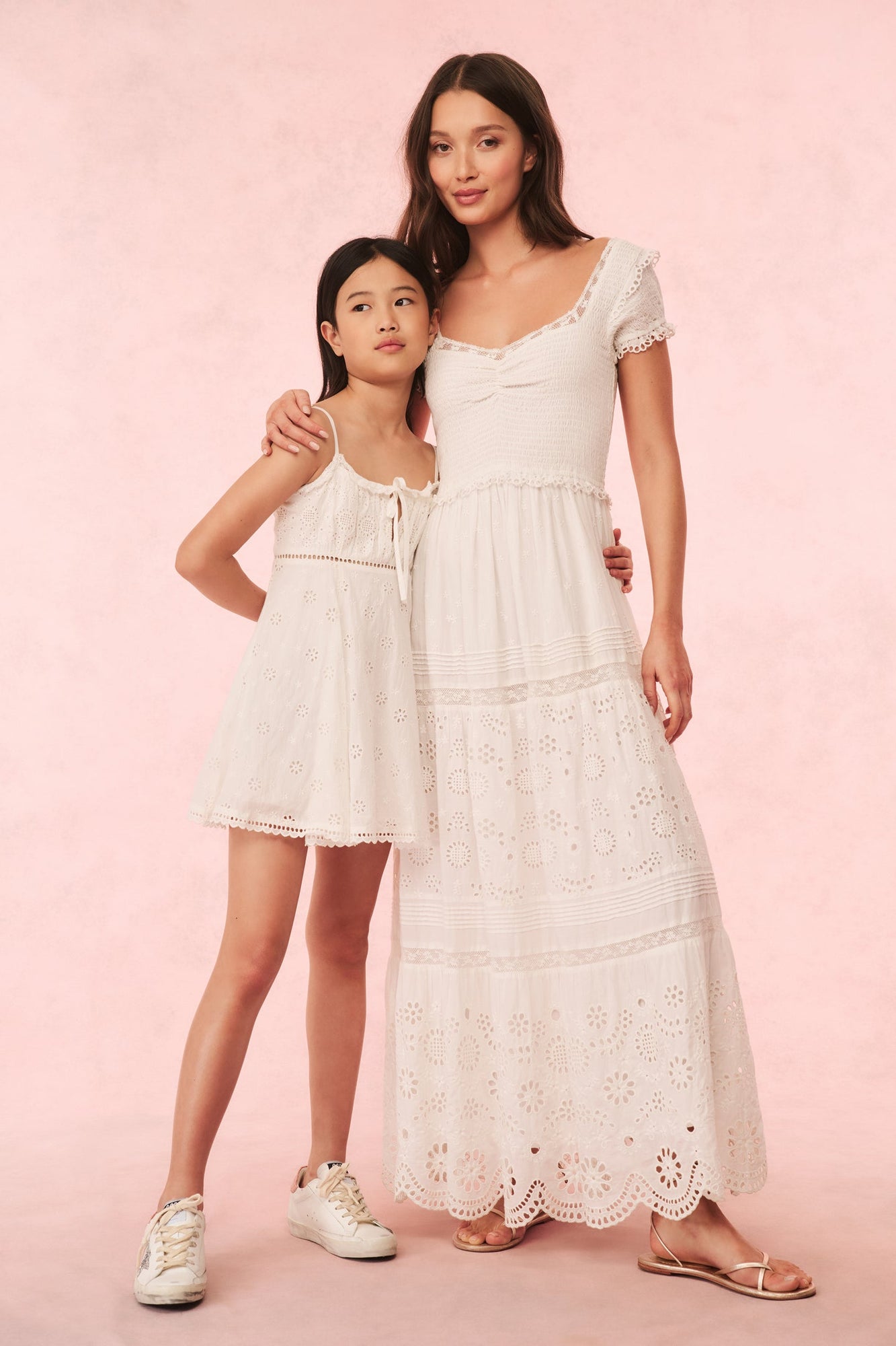 Bisolet Eyelet Lace Maxi Dress | Optic White
