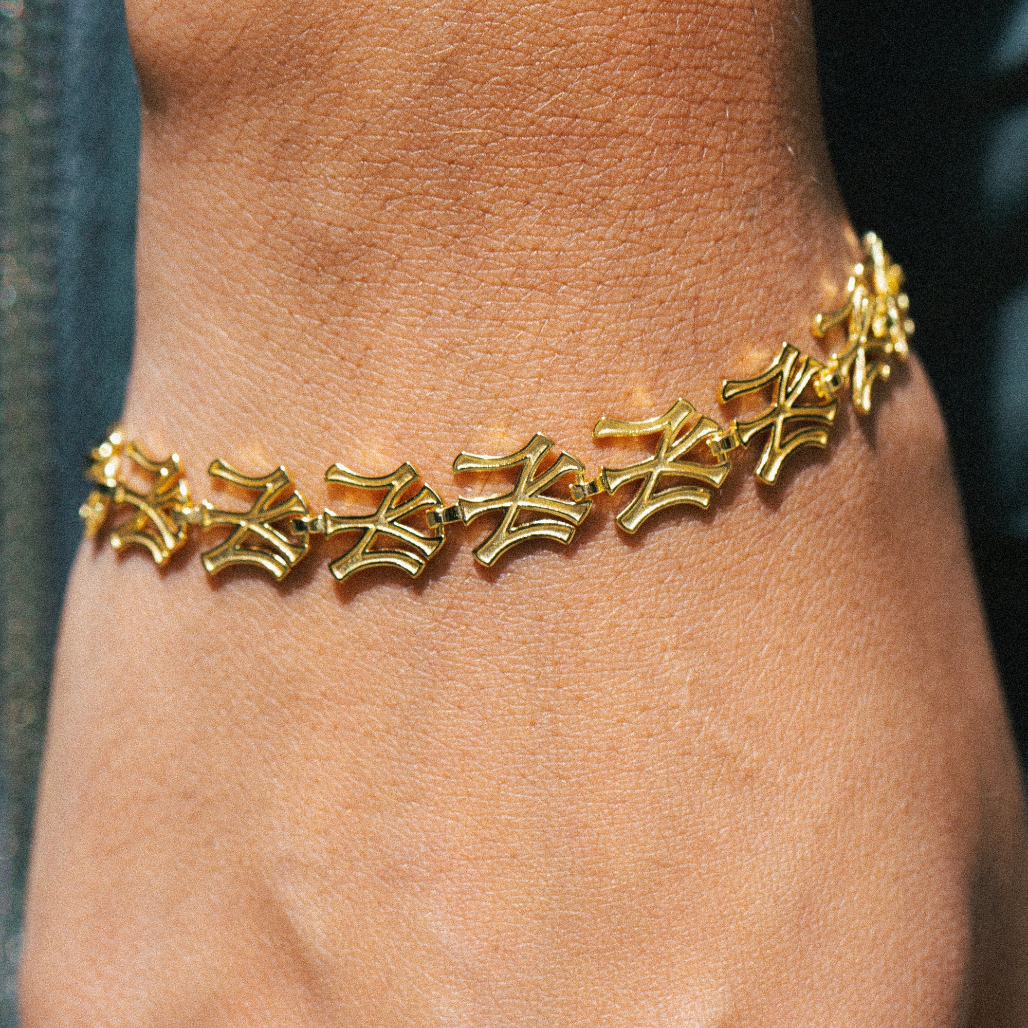 Ny Yankees Cut Bracelet | Gold Vermeil