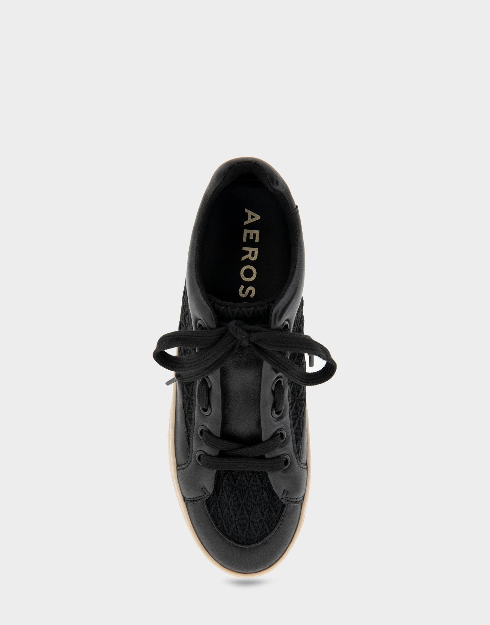 Bo Sneaker | Black Embroidered Mesh Fabric
